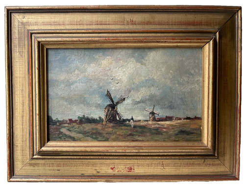Antique 1883 french oil - antique,